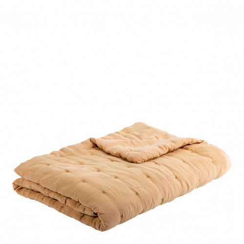 CHLOÉ Bedspread in Washed Linen - 230 x 180 cm - Apricot
