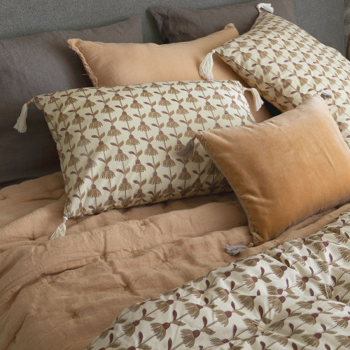 CHLOÉ Bedspread in Washed Linen - 230 x 180 cm - Apricot