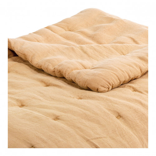 Couvre-lit CHLOÉ en lin lavé - 230 x 180 cm - Abricot Couvre-lit CHLOÉ en lin lavé - 230 x 180 cm - Abricot