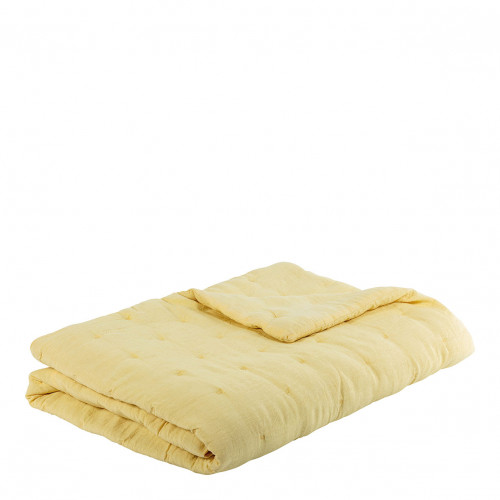 CHLOÉ Bedspread in Washed Linen - 230 x 180 cm - Pastel Yellow