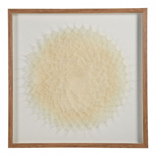 FLOWER Wall Decoration in Palm Leaves - Ecru