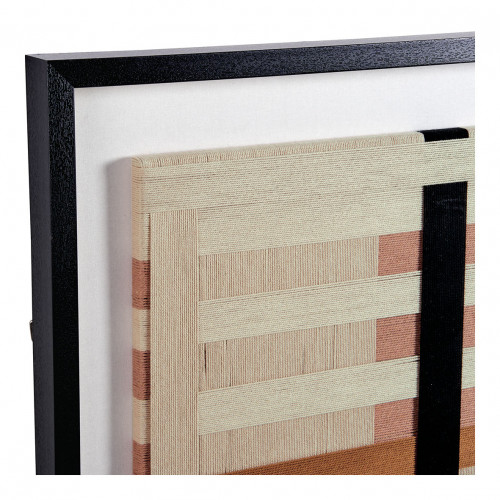 QUADRA Cotton Cord Wall Decoration - Beige, Brown and Black