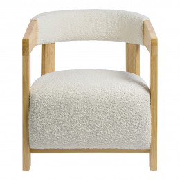 ARSÈNE Armchair in Bouclé - Cream