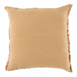 Housse de coussin CHLOÉ en lin lavé - Abricot - 50 x 50 cm