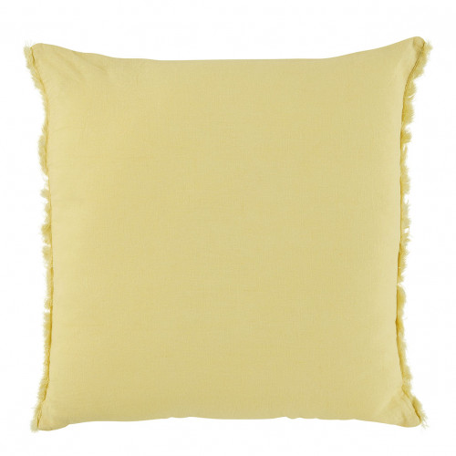 Housse de coussin CHLOÉ en lin lavé - Jaune pastel - 50 x 50 cm