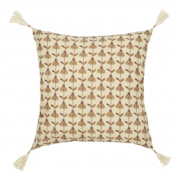 DAPHNÉ Cotton Cushion Cover - Beige - 50 x 50 cm
