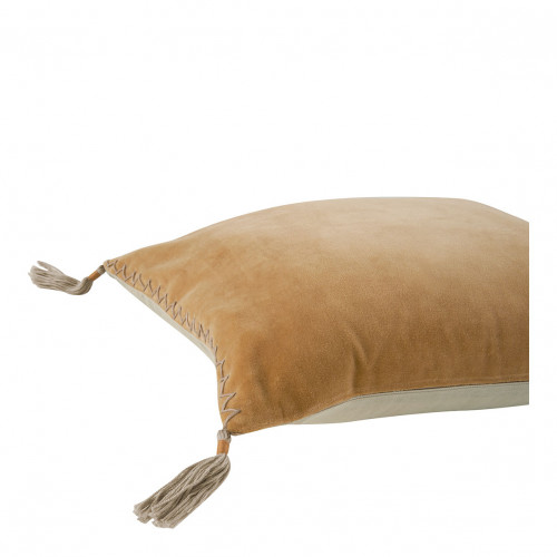 Housse de coussin MATTÉO en velours de coton et lin - Abricot - 30 x 40 cm Housse de coussin MATTÉO en velours de coton et lin - Abricot - 30 x 40 cm