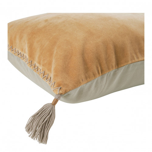 Housse de coussin MATTÉO en velours de coton et lin - Abricot - 60 x 40 cm Housse de coussin MATTÉO en velours de coton et lin - Abricot - 60 x 40 cm