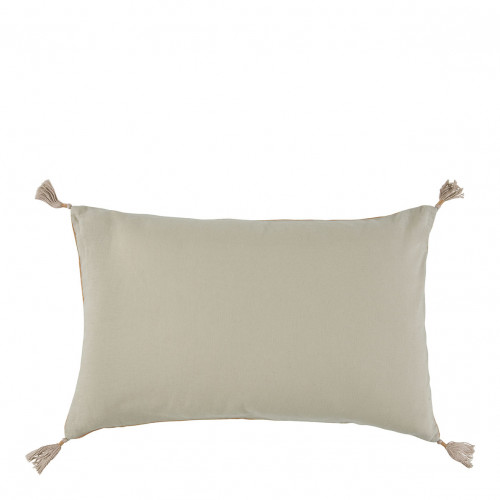Housse de coussin MATTÉO en velours de coton et lin - Abricot - 60 x 40 cm Housse de coussin MATTÉO en velours de coton et lin - Abricot - 60 x 40 cm