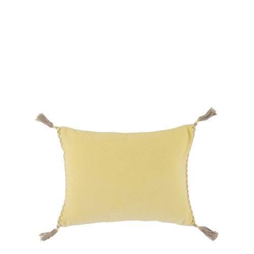 Housse de coussin MATTÉO en velours de coton - Jaune pastel - 30 x 40 cm