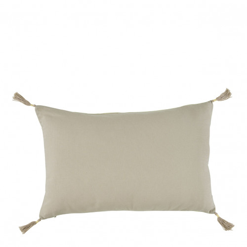 Housse de coussin MATTÉO en velours de coton et lin - Jaune pastel - 60 x 40 cm