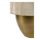 Lampe HÉLOÏSE en métal doré - Abat-jour en tissu crème - Grand modèle - ø 48 x 50 cm