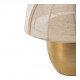 Lampe HÉLOÏSE en métal doré - Abat-jour en tissu crème - Petit modèle - ø 32 x 32 cm