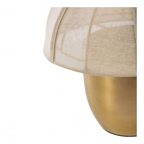 HÉLOÏSE Lamp in gilded metal - Cream fabric shade - Small model - ø 32 x 32 cm