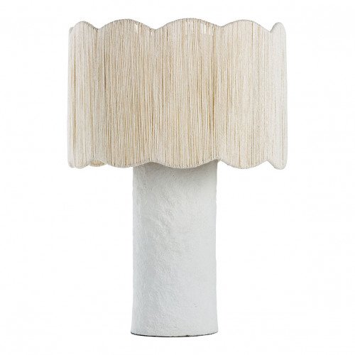 Lampe LÉO en papier mâché - Abat-jour en jute - ø 32,5 x 46 cm