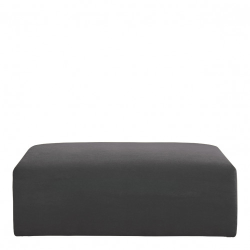 LOU Ottoman in Cotton Velvet for LOU Sofa - Dark Grey