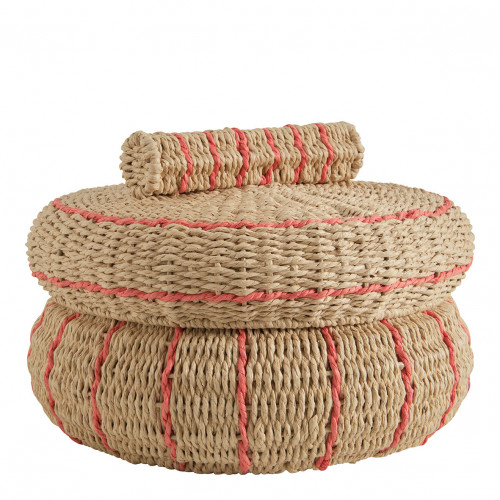 Set of 2 HOKA Boxes in Paper Cord - Coral and Green