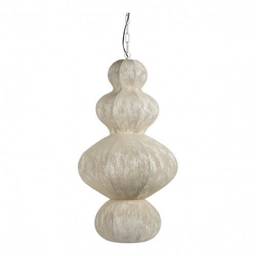 SORA pendant light in fabric and metal - Cream - ø 49 x 84 cm