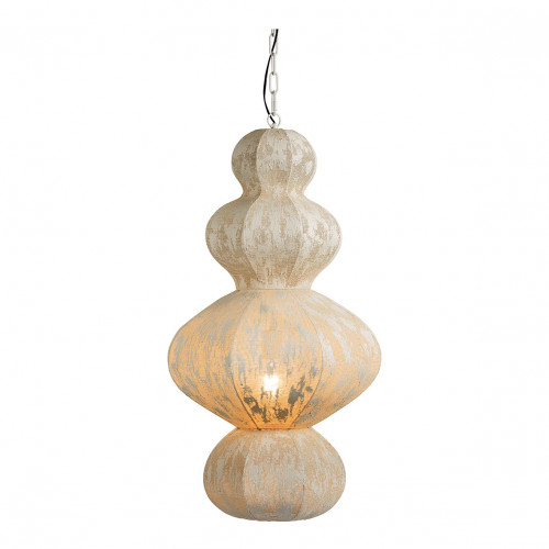 SORA pendant light in fabric and metal - Cream - ø 49 x 84 cm