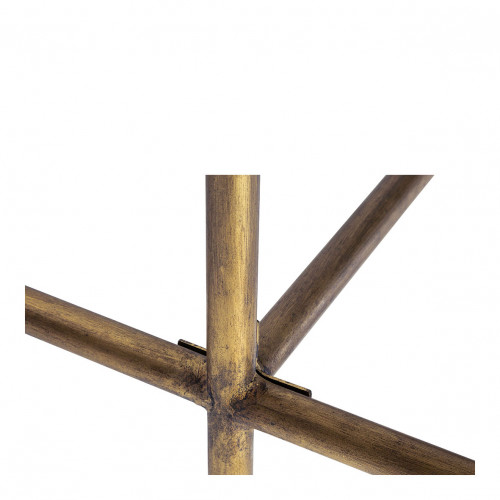 ANATOLE Table in Metal Golden Brass Finish and Glass Top - 185 x 80 x 77.5 cm