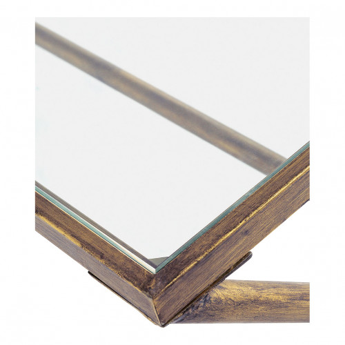 ANATOLE Table in Metal Golden Brass Finish and Glass Top - 185 x 80 x 77.5 cm