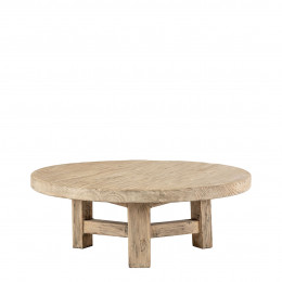 Table basse BAO orme recyclé - Petit modèle - ø 80 cm - Naturel