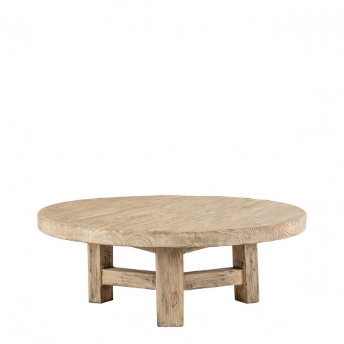 Table basse BAO orme recyclé - Petit modèle - ø 80 cm - Naturel