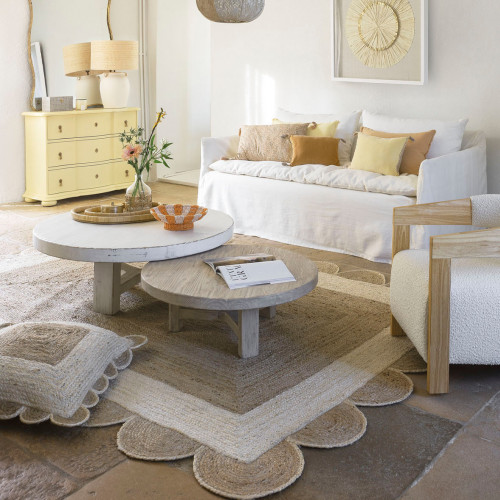 ÉNOLA jute rug - Natural and white - 200 x 300 cm