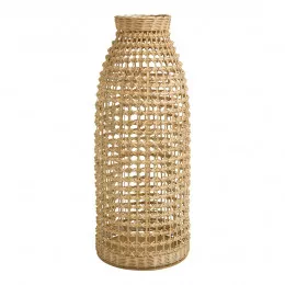 Vase UMALA en rotin et métal - Grand modèle - H. 77 cm