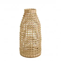 Vase UMALA en rotin et métal - Petit modèle - H. 61,5 cm