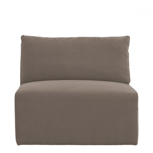 LOU Sofa in cotton velvet - 3 modules - W. 297 cm - Taupe