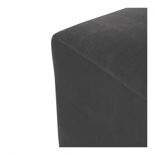 LOU Ottoman in Cotton Velvet for LOU Sofa - Dark Grey