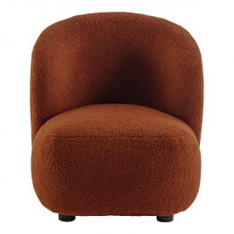 LISETTE Armchair in boucle - Terracotta - Small size