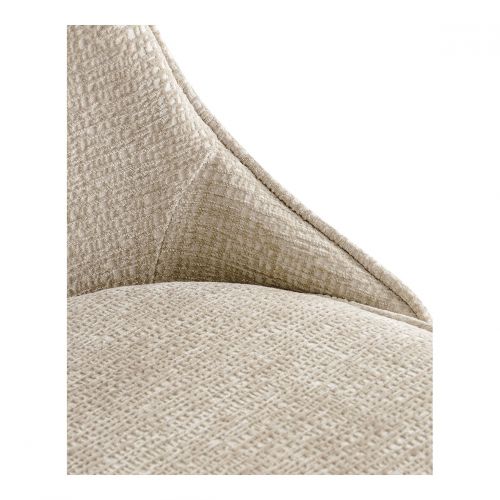 MARCUS Velvet Jacquard Fabric Chair - Sand
