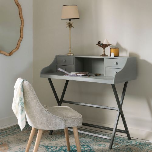 MARCUS Velvet Jacquard Fabric Chair - Sand