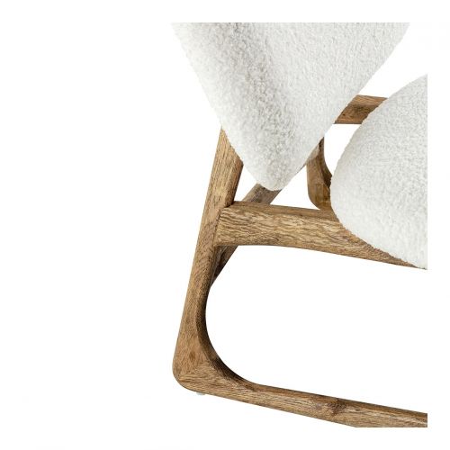 LINA Armchair in boucle - Cream