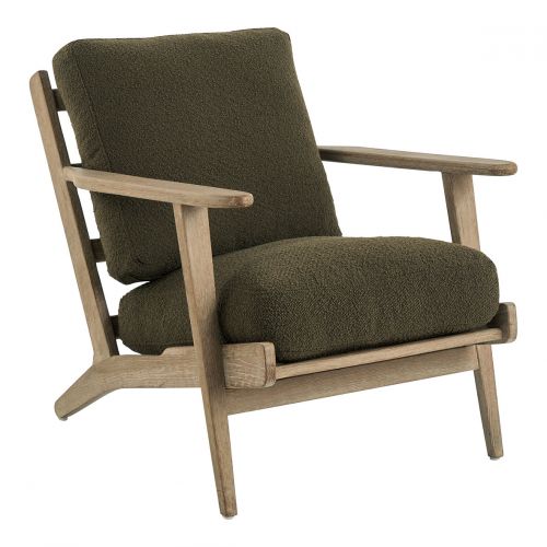Fauteuil JULES en bouclette - Kaki Fauteuil JULES en bouclette - Kaki