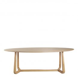MAXINE table in light oak - 230 x 76 x 110 cm