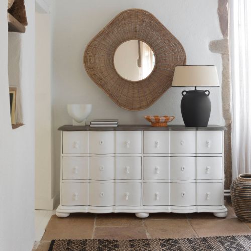 CARLOTTA White Chest of Drawers - Large Model