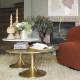 Table basse CHARLOTTE ronde en marbre - ø 60 x 46 cm