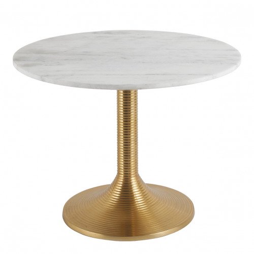 Table basse CHARLOTTE ronde en marbre - ø 60 x 46 cm
