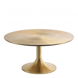 CHARLOTTE Round coffee table in aluminum - ø 77 x 38 cm