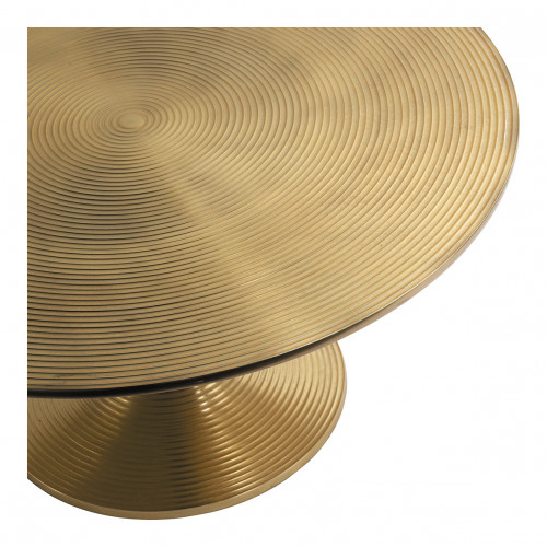 Table basse CHARLOTTE ronde en aluminium - ø 77 x 38 cm