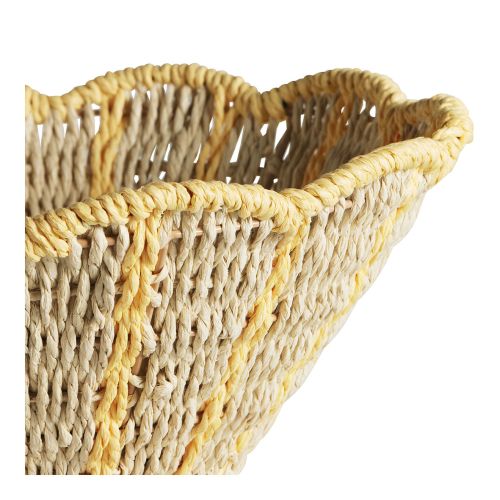 Coupe décorative HOKA en corde de papier - Naturel et curry - ø 36 cm