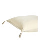 Housse de coussin MATTÉO en velours de coton et lin - Vanille - 30 x 40 cm