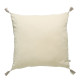 Housse de coussin MATTÉO en velours de coton et lin - Vanille - 50 x 50 cm