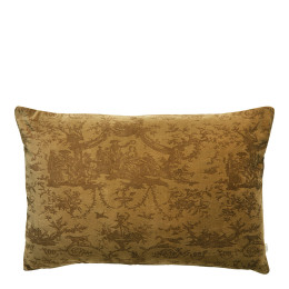 LOUIS Cushion Cover in Cotton Velvet - Bronze - 60 x 40 cm