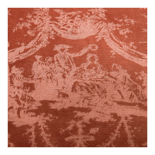 LOUIS Cushion cover in cotton velvet - Burnt Orange - 60 x 40 cm