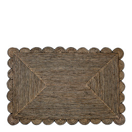 Tapis APALA en jute - Naturel et noir - 200 x 300 cm