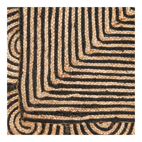 Tapis APALA en jute - Naturel et noir - 200 x 300 cm
